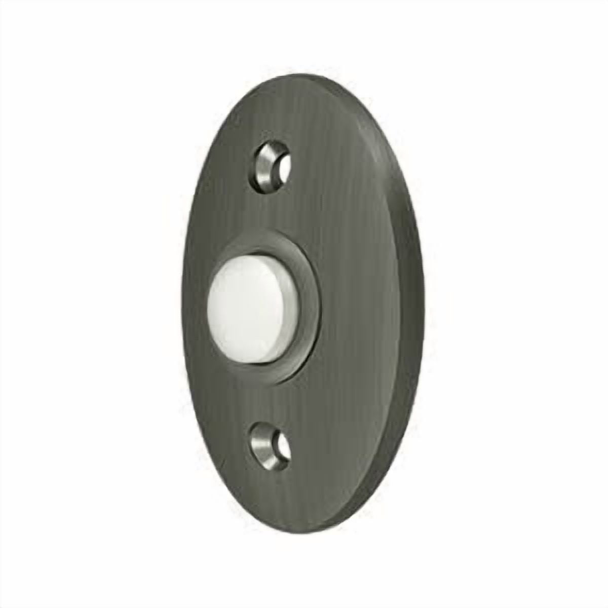 Deltana BBC20U15A 2-3/8" Height X 1-5/8" Width Standard Oval Bell Button Antique Nickel
