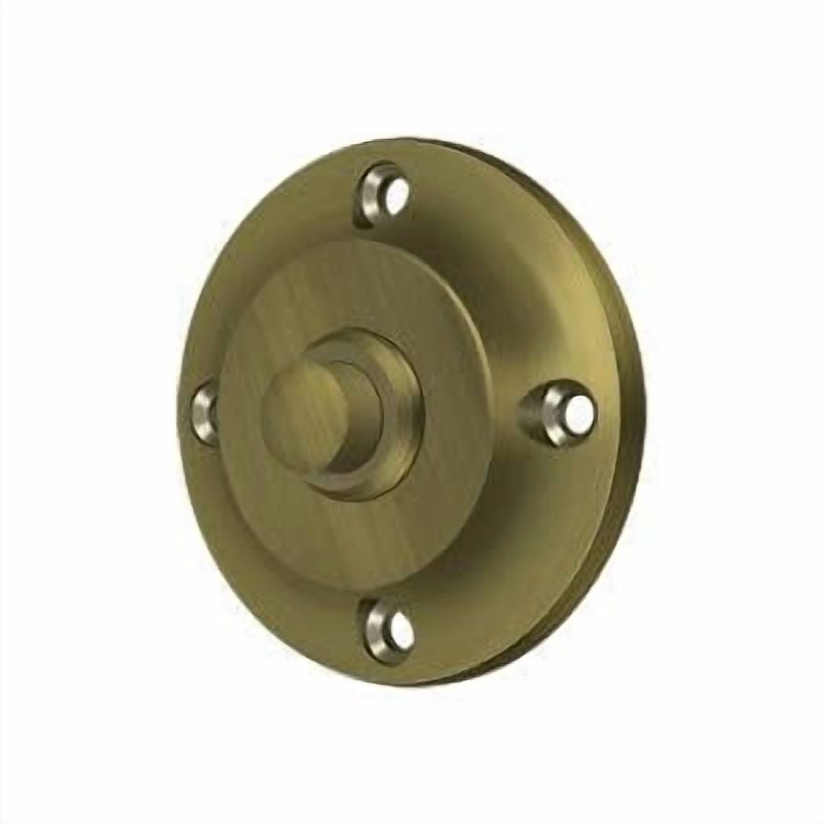 Deltana BBR213U5 2-1/4" Diameter Round Contemporary Bell Button Antique Brass