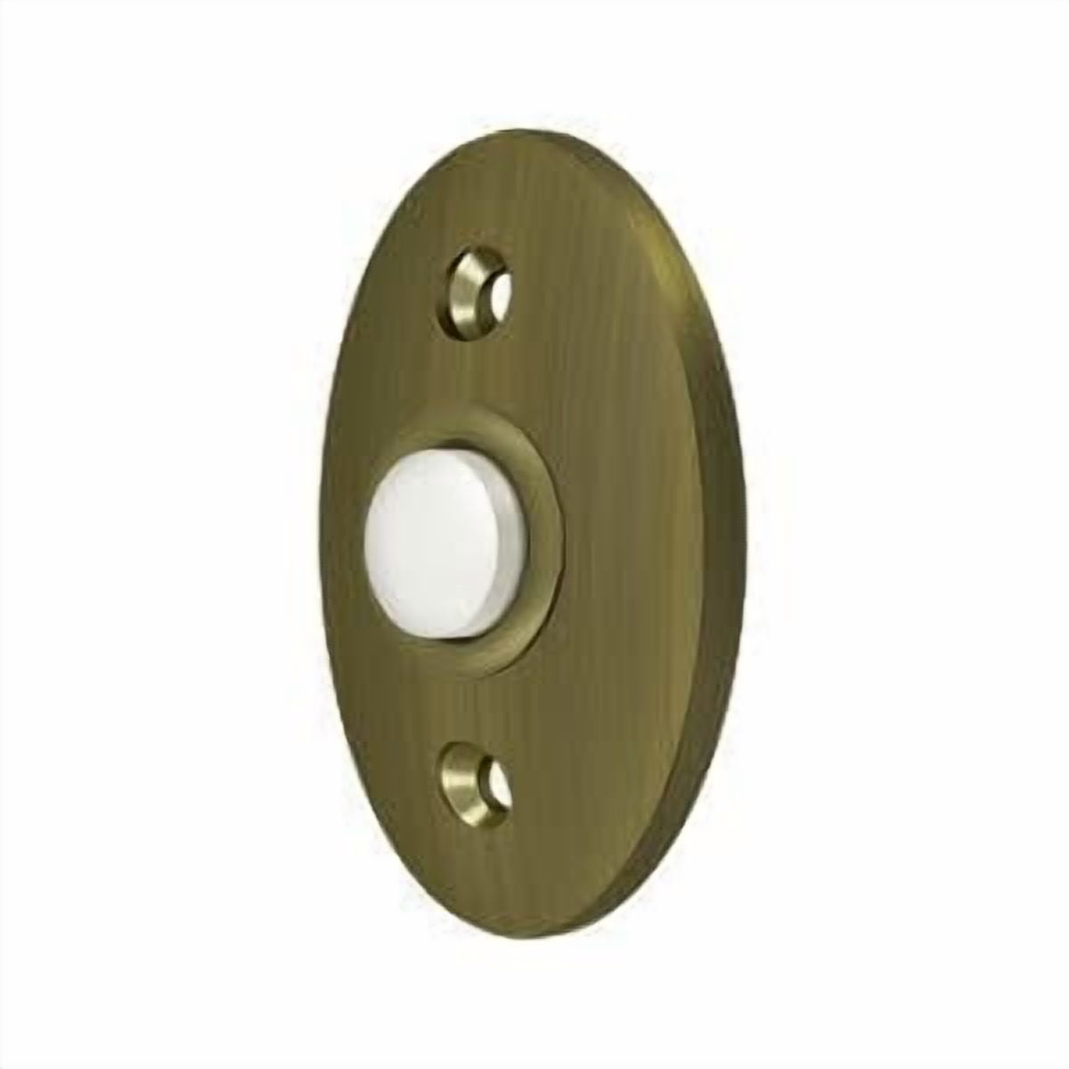 Deltana BBC20U5 2-3/8" X 1-5/8" Solid Brass Oval Door Bell Button - Brass
