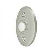 Deltana Bbc20cr 2-3/8" X 1-5/8" Solid Brass Oval Door Bell Button - Nickel