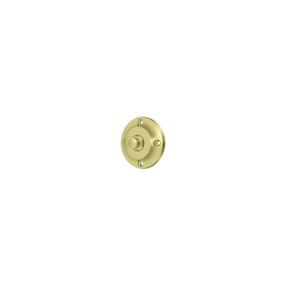 Deltana BBR213U3 Bell Button, Round Contemporary in Polished Brass