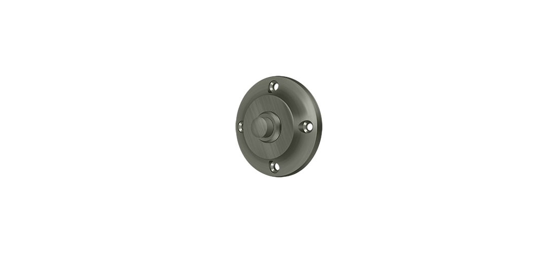 Deltana BBR213U15A Bell Button, Round Contemporary in Antique Nickel