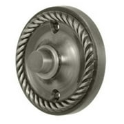 Deltana Bbrr213 2-1/4" Solid Brass Round Rope Bell Button - Black