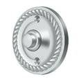 thumbnail image 1 of Deltana Bbrr213 2-1/4" Solid Brass Round Rope Bell Button - Chrome, 1 of 2
