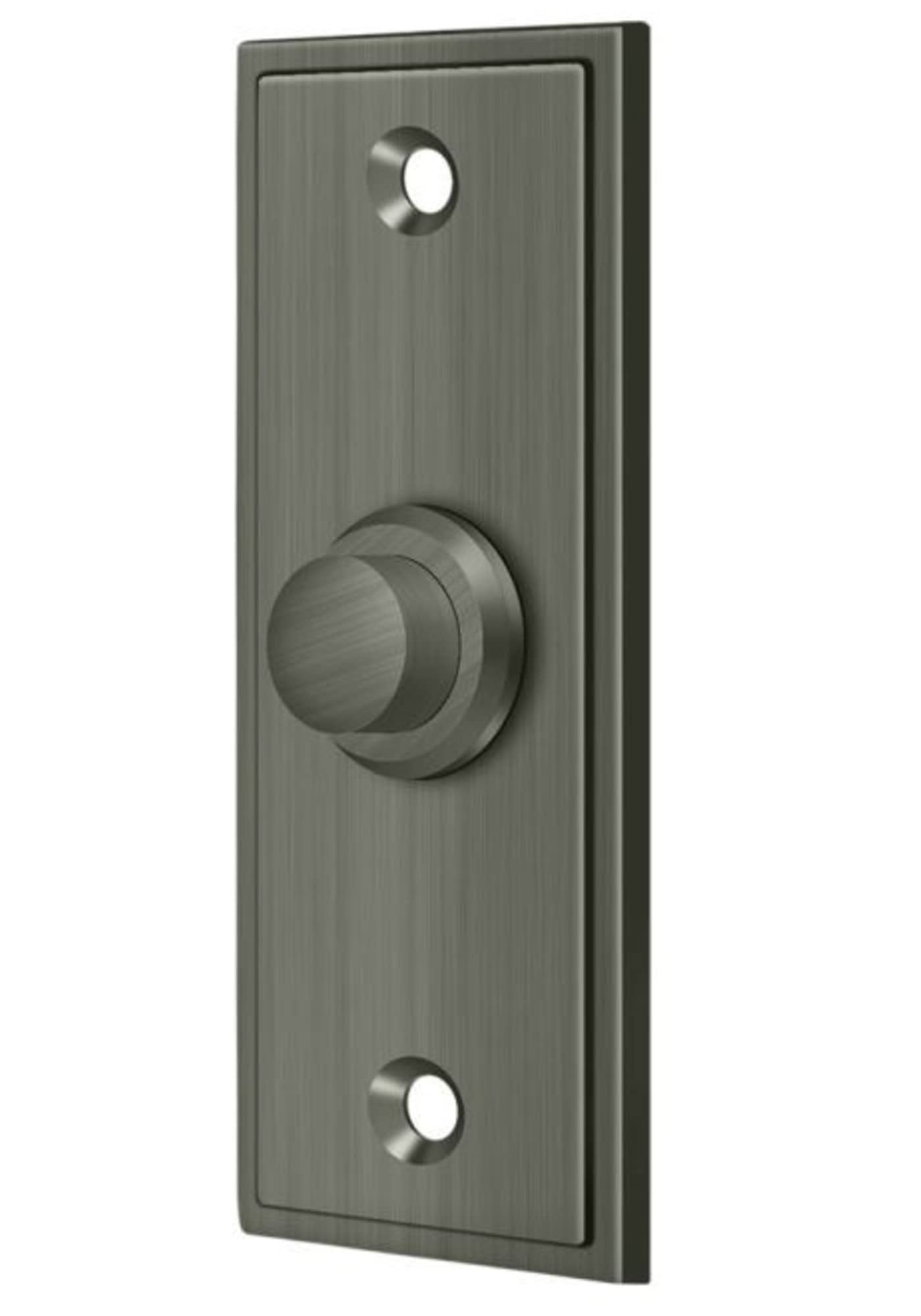 Deltana BBS333U15A 3-1/4" X 1-1/4" Solid Brass Contemporary Rectangular Bell Button -