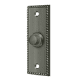 thumbnail image 1 of Deltana BBSR333U15A 3-1/4" X 1-1/4" Solid Brass Rectangular Rope Bell Button - Nickel, 1 of 2