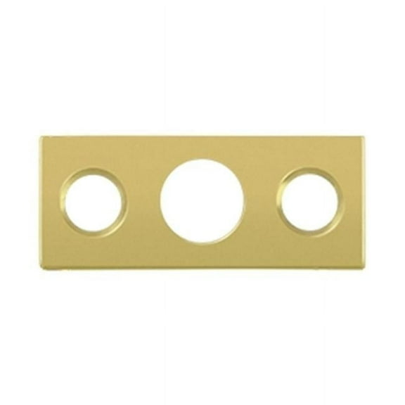 Deltana  Brass Strike Plate - Polished Brass - 7 in.