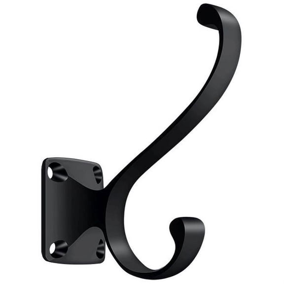 Deltana CAHH35U19 Heavy Duty; Coat & Hat Hook; Black Finish