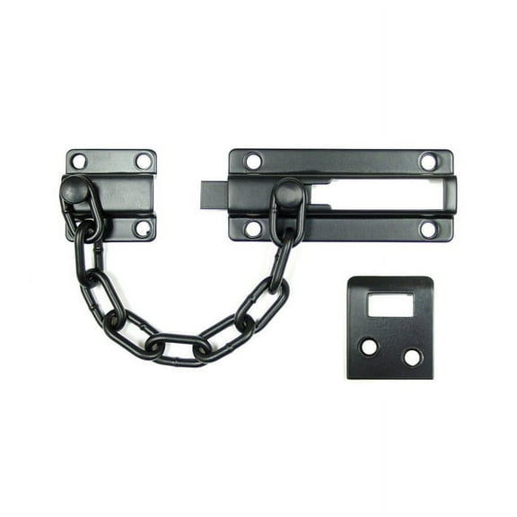 Deltana CDG35U19 Door Guard; Chain / Doorbolt; Black Finish