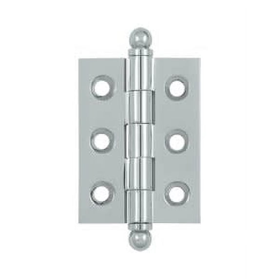 Deltana CH2015U26 2" x 1-1/2" Hinge; with Ball Tips; Bright Chrome Finish