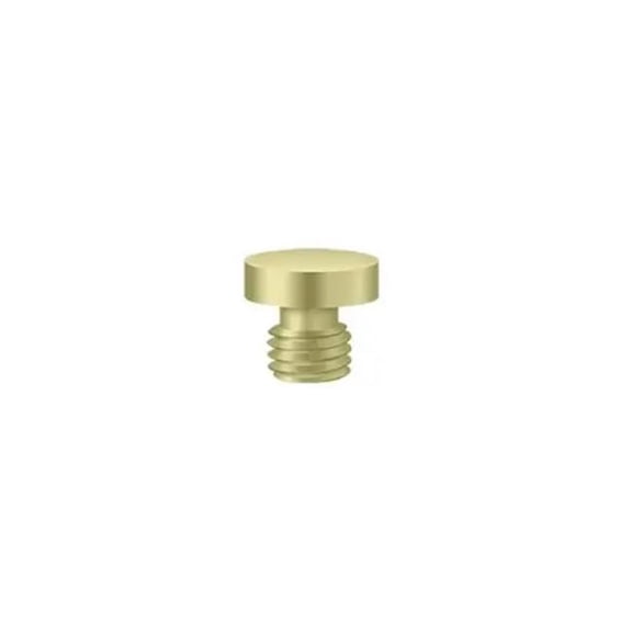 Deltana CHBU3-UNL 0.31 in. Diameter Decorative Button Tip Cabinet Hinge - Finials Unlacquered Brass