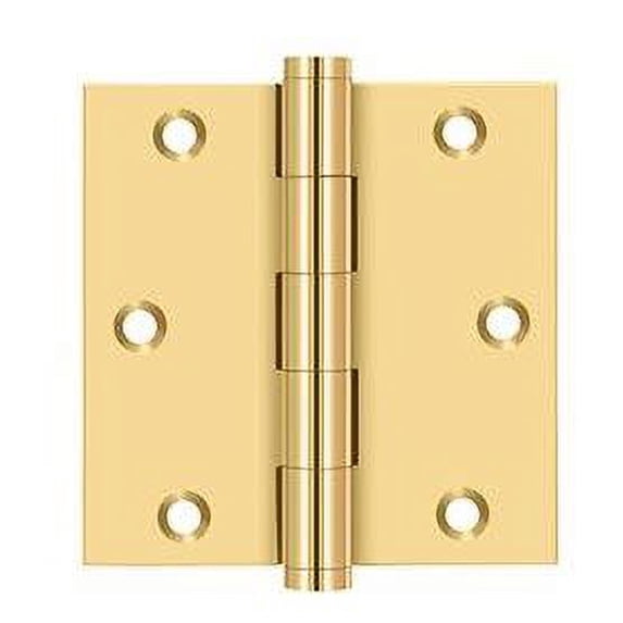 Deltana CSB35-R Square Solid Brass Hinge in PVD - 3.5 x 3.5 in.