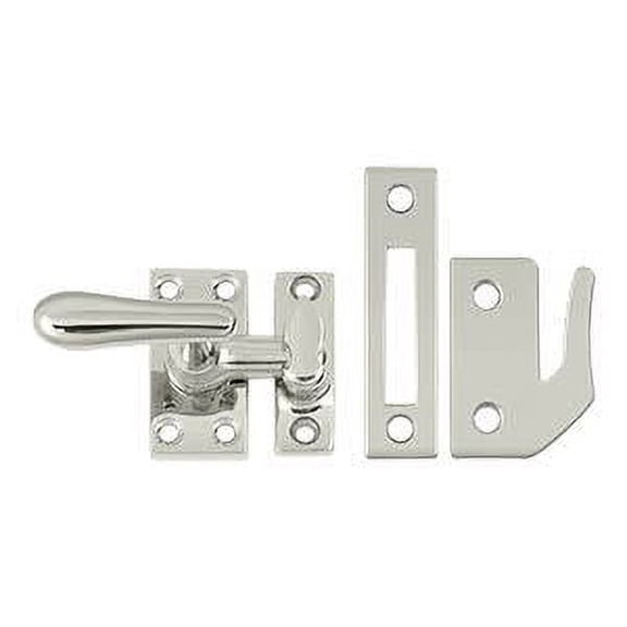 Deltana Cf66 Medium 4 Piece Solid Brass Window Casement Fastener - Nickel