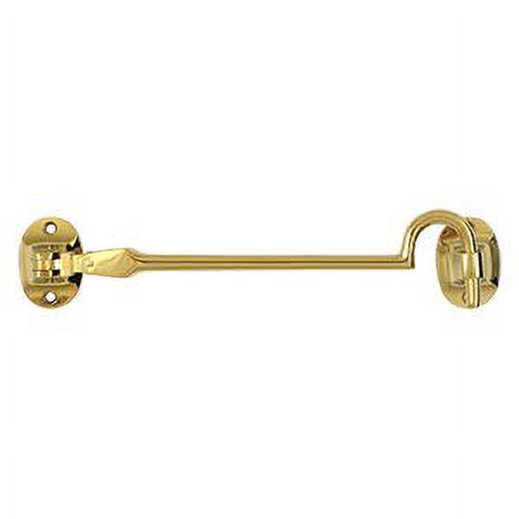 Deltana CHB6CR003 Cabin Hooks, British Style, 6" in PVD Polished Brass