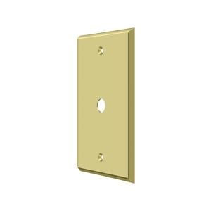Single Cable TV Transitional Switch Plate - Polished Brass