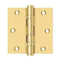 Deltana Csb35bb 3-1/2 X 3-1/2 Ball Bearing Square Corner Full Mortise Hinge - Brass
