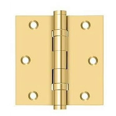 Deltana Csb35bb 3-1/2 X 3-1/2 Ball Bearing Square Corner Full Mortise Hinge - Brass