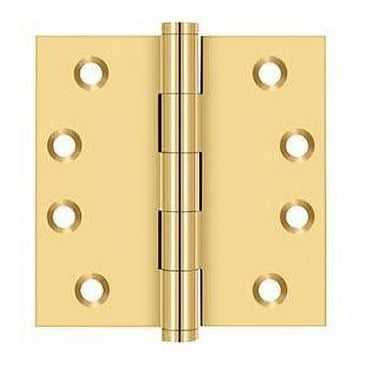 Deltana Csb44 4 X 4 Ball Bearing Square Corner Full Mortise Hinge - Brass