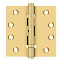 Deltana Csb44bn 4 X 4 Ball Bearing Square Corner Full Mortise Hinge - Brass
