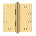 thumbnail image 1 of Deltana CSB45 4-1/2" x 4-1/2" Square Hinges in PVD Polished Brass, 1 of 2