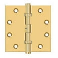 thumbnail image 1 of Deltana Csb45bn 4-1/2 X 4-1/2 Ball Bearing Square Corner Full Mortise Hinge - Brass, 1 of 2