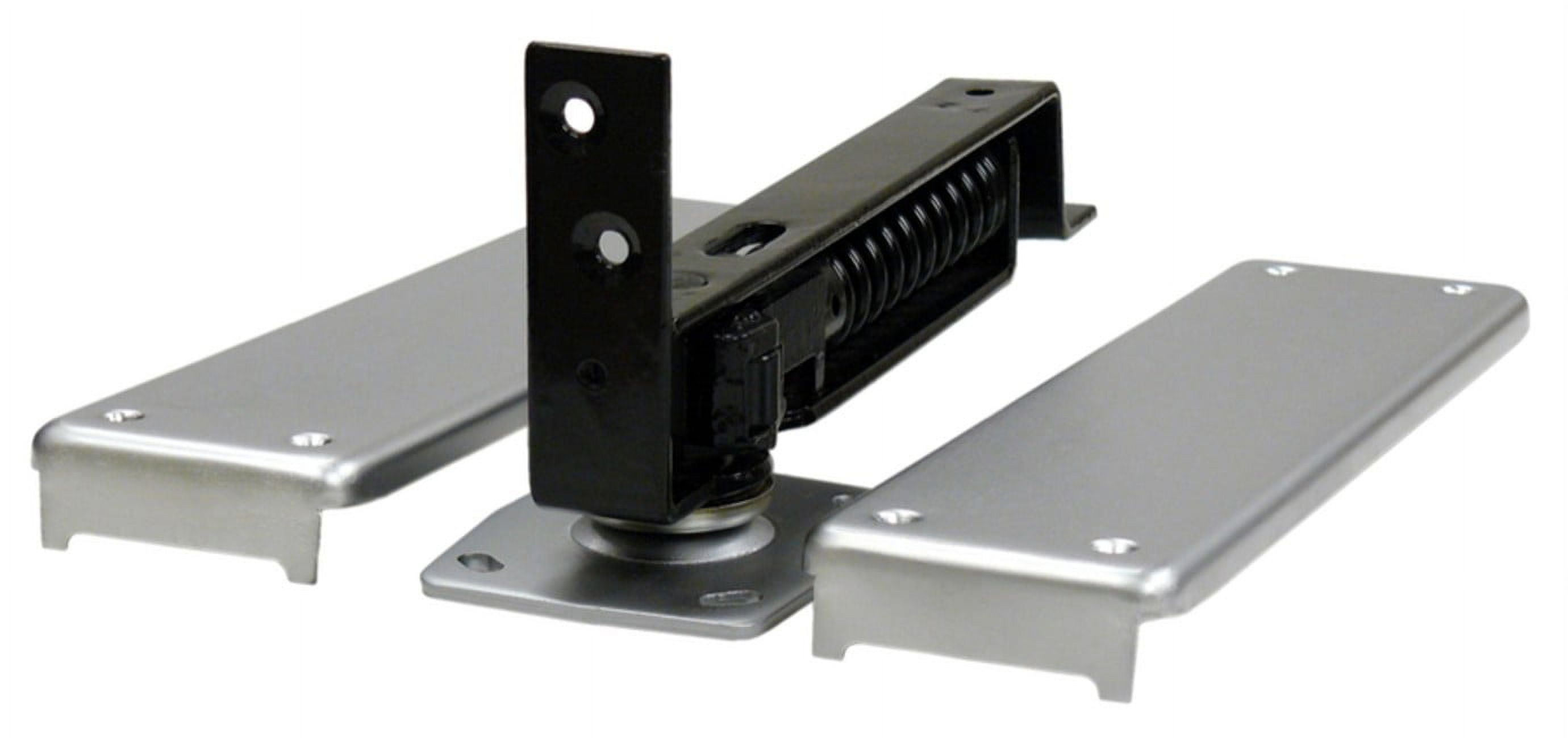 Brushed Chrome Double Action Spring Hinge with Solid Brass Cover Plates