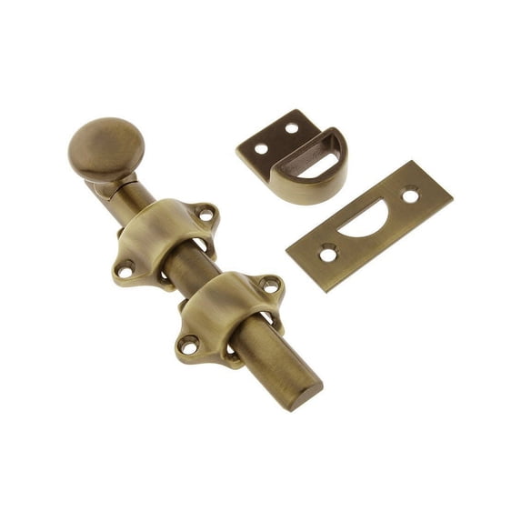 Deltana DDB425U5 4" Dutch Door Bolt; Heavy Duty; Antique Brass Finish