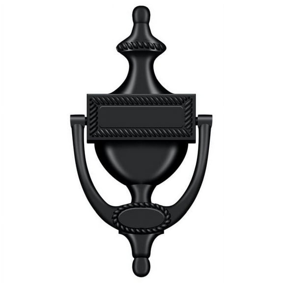 Deltana DKR75U19 Door Knocker; Victorian Rope; Black Finish
