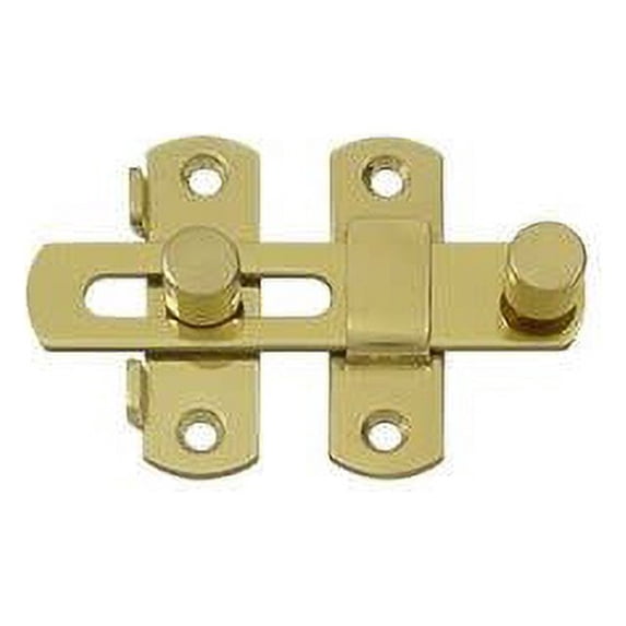 Deltana DL35U3 Drop Latch 3-1/2"; Bright Brass Finish