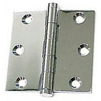 Deltana DSB326 3" x 3" Square Hinge; Bright Chrome Finish