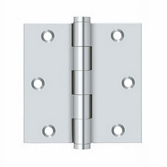 Deltana DSB3526 3-1/2" x 3-1/2" Square Hinge; Bright Chrome Finish