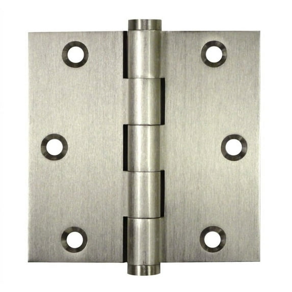 Deltana DSB35B15 3-1/2" x 3-1/2" Square Hinge; Ball Bearings; Satin Nickel Finish