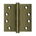 thumbnail image 1 of Deltana DSB45 4" x 4" Square Hinge; Antique Brass Finish, 1 of 2