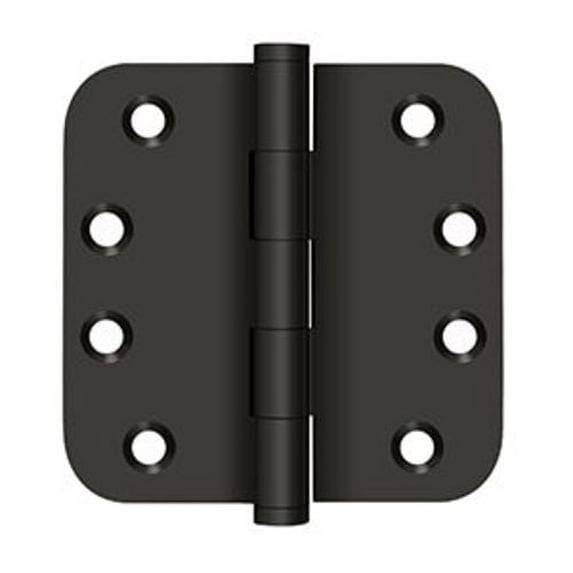 Deltana DSB4R510B Solid Brass 4-Inch x 4-Inch x 5/8-Inch Radius Hinge