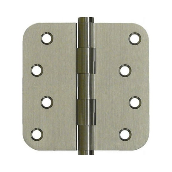 Deltana DSB4R515-RZ 4" x 4" x 5/8" Radius Hinge / Zig-Zag; Satin Nickel Finish