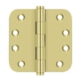 thumbnail image 1 of Deltana DSB4R53-R Residential Solid Brass 4-Inch x 4-Inch x 5/8-Inch Radius Hinge, 1 of 1