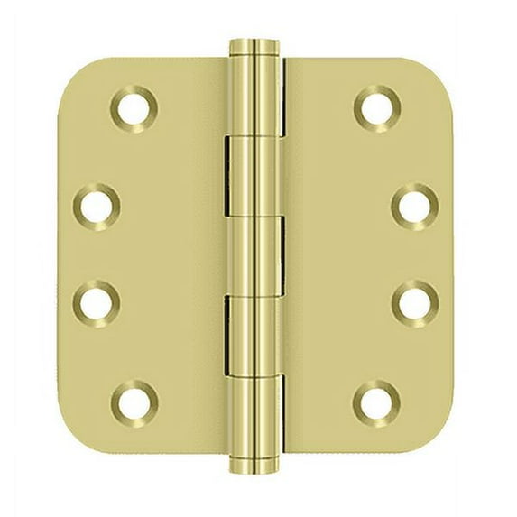Deltana DSB4R53-R Residential Solid Brass 4-Inch x 4-Inch x 5/8-Inch Radius Hinge