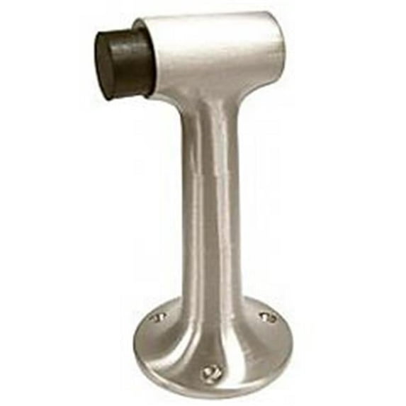 Deltana DSF800U15 8" Height Floor Mount Door Stop With Rubber Bumper Brushed Nickel