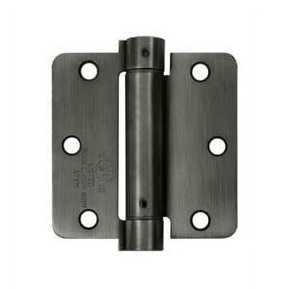 Deltana DSH35R415A Single Action Steel 3 1/2-Inch x 3 1/2-Inch x 1/4-Inch Spring Hinge