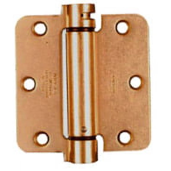 Deltana DSH35R54 3-1/2" x 3-1/2" x 5/8" Spring Hinge; Satin Brass Finish