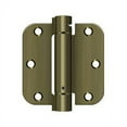 thumbnail image 1 of Deltana DSH35R55 3-1/2" x 3-1/2" x 5/8" Spring Hinge; Antique Brass Finish, 1 of 2