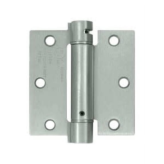 Deltana DSH35U32D 3-1/2" x 3-1/2" Spring Hinge; Satin Stainless Steel Finish