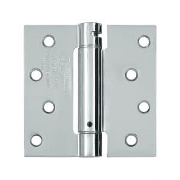 Deltana DSH44U26 4" x 4" Spring Hinge; Bright Chrome Finish