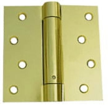 Deltana DSH44U3 4" x 4" Spring Hinge; Bright Brass Finish