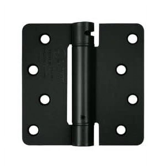 Deltana DSH4R41B 4" x 4" x 1/4" Spring Hinge; Flat Black Finish