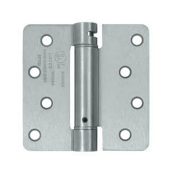 Deltana DSH4R426D 4" x 4" x 1/4" Spring Hinge; Satin Chrome Finish