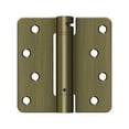 thumbnail image 1 of Deltana DSH4R45 4" x 4" x 1/4" Spring Hinge; Antique Brass Finish, 1 of 2