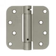 thumbnail image 1 of Deltana DSH4R515BM 4" x4" 5/8" Radius Spring Hinge Benchmark; Satin Nickel Finish, 1 of 1