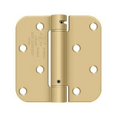 thumbnail image 1 of Deltana DSH4R54BM 4" x4" 5/8" Radius Spring Hinge Benchmark; Satin Brass Finish, 1 of 1