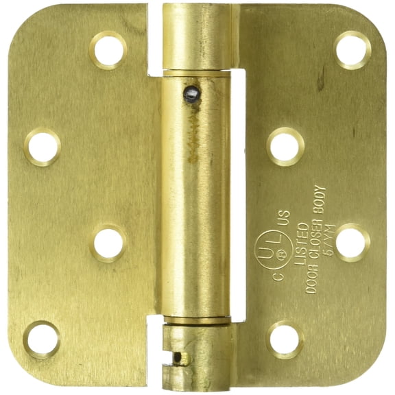 Deltana DSH4R54BM Single Action Steel 4-Inch x 4-Inch x 5/8-Inch Spring Hinge